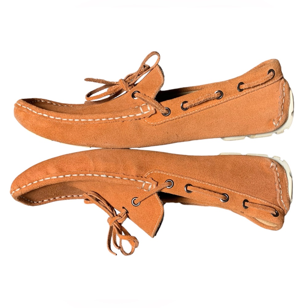 1901 Mens Camel Suede Driving Shoes Loafers M05711 Camel Brown